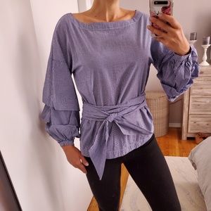 Bell Sleeve Wrap Blouse